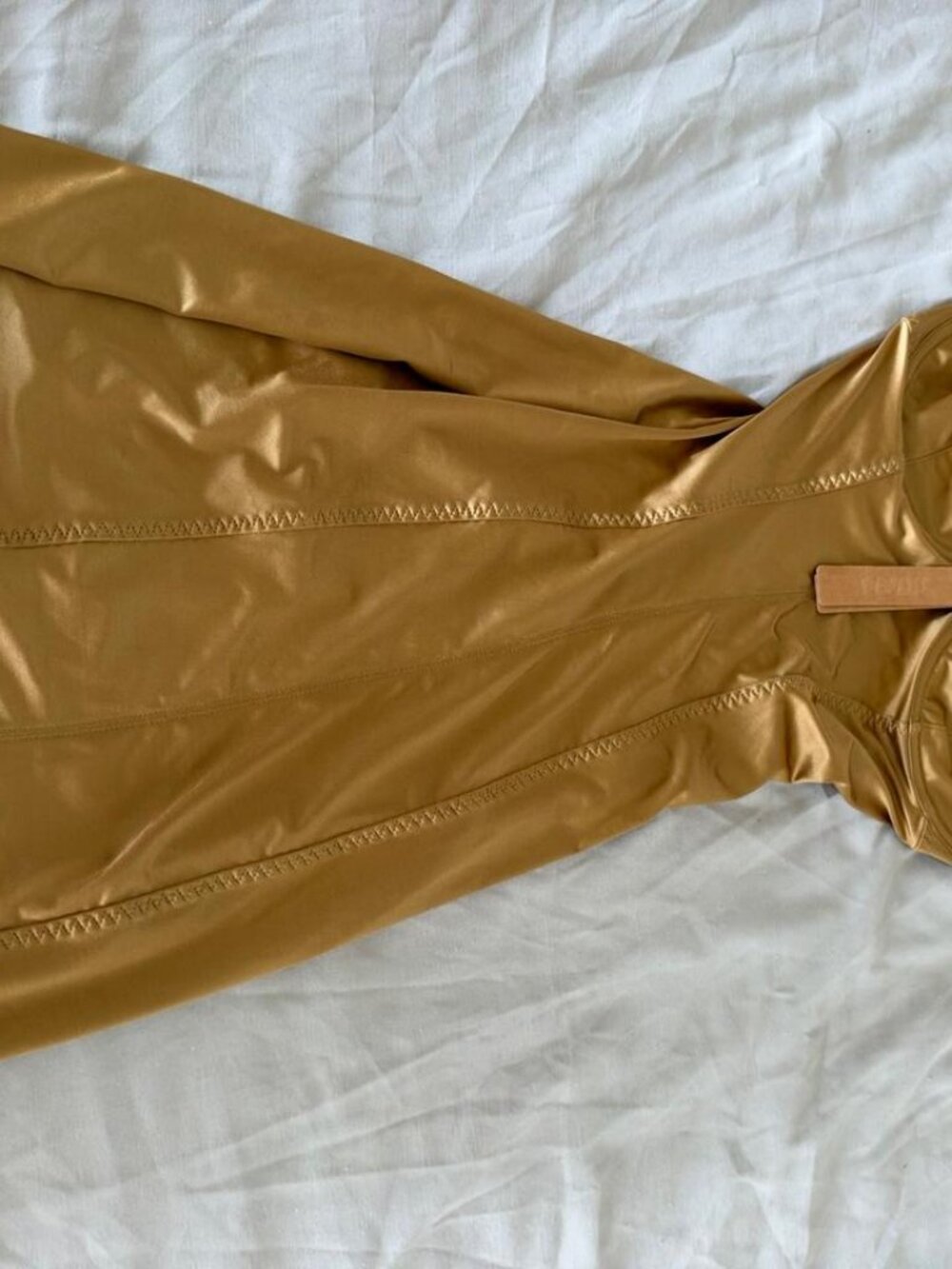 SKIMS Stretch Satin Dress Pyrite XS